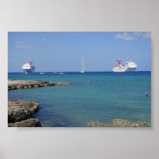 Poster Croisière maritime des Caraïbes