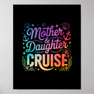 Poster Croisière mère-fille 2025 Maman-fille drôle