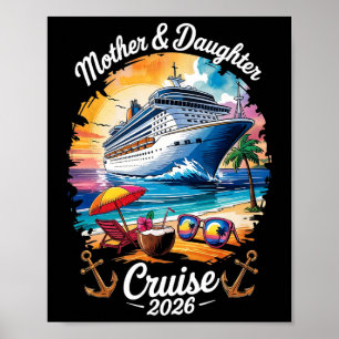 Poster Croisière mère-fille 2026 Voyage de vacances assor