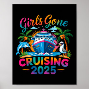 Poster Croisière pour filles 2025 Vacances sur un bateau
