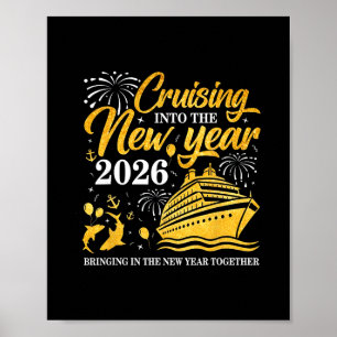 Poster Croisière pour la nouvelle année 2026 Bonne année 