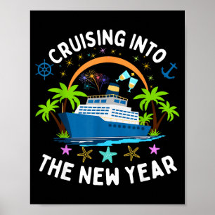 Poster Croisière pour le Nouvel An 2026 Famille Vacances