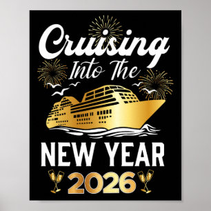 Poster Croisière pour le Nouvel An 2026 Vacances de crois