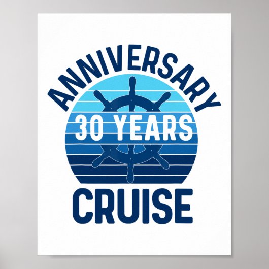 Poster Croisière pour les 30 ans de mariage pour couples (Devant)