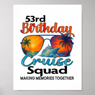 Poster Croisière pour les 53 ans Squad Amis Famille Vacan