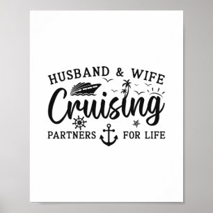 Poster Croisière pour mari et femme 2025 couple assorti e