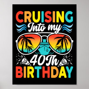 Poster Croisière Pour Mes 40 Ans Famille Croisière 40 Bi