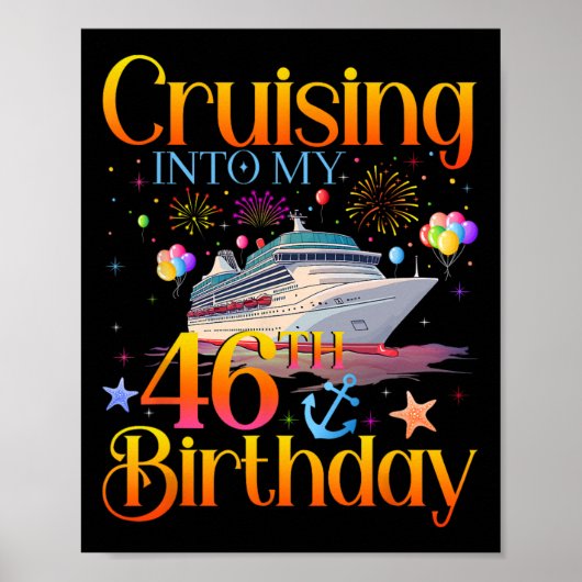 Poster Croisière pour mes 46 ans Croisière 46 ans (Devant)