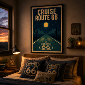 Poster Croisière Route 66 Minuit Litho