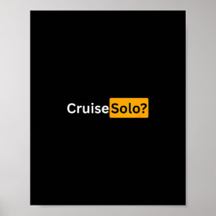 Poster Croisière Solo - Cadeaux de Bon Voyage Y Cruising