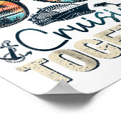 Poster Croisière Squad 2025 tenues Amis Famille Couples M (Coin)