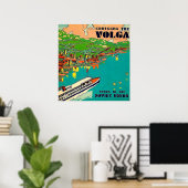 Poster Croisière sur la Volga, Union soviétique (Bureau à domicile)