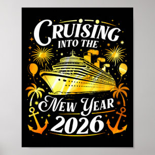 Poster Croisière vers la nouvelle année 2026 Bonne année