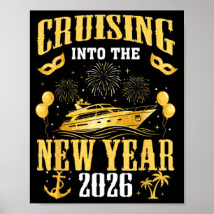 Poster Croisière vers la nouvelle année 2026 Nouvel An Fa