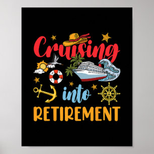 Poster Croisière vers la retraite Vacances sur un bateau