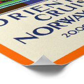 Poster Croisières en ligne d'Orient ~ Norvège & Baltique (Coin)