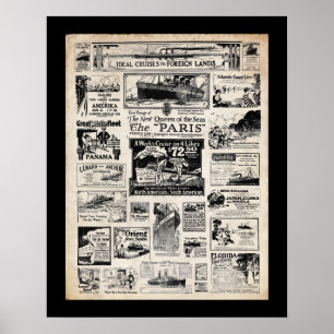 Poster Croisières idéales vers les terres étrangères