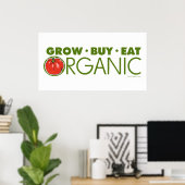 Poster Croissance, Acheter, Manger Bio (Bureau à domicile)