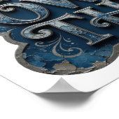 Poster Croissance Argentée GRAS Design Moderne (Coin)