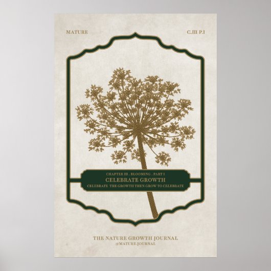 Poster CROISSANCE CÉLÉBRÉE - Papier d'affiche de valeur ( (Devant)