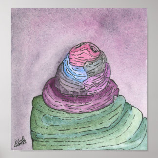 Poster Croissance des champignons