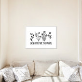 Poster Croissance des pensées positives Fleurs Citation i