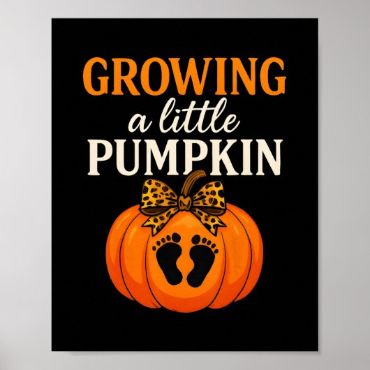 Poster Croissance d'une petite citrouille de Thanksgiving (Devant)