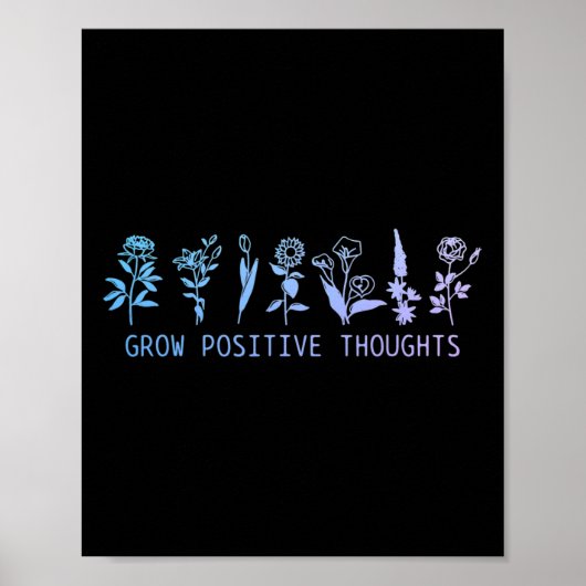 Poster Croissance Réflexions Positives Santé Mentale Suic (Devant)