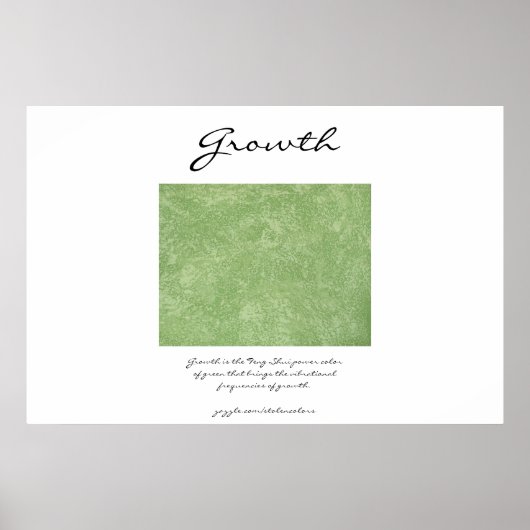 Poster Croissance - Vert Feng Shui (Devant)