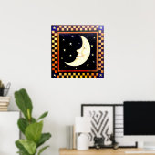 Poster Croissant de Lune souriant (Bureau à domicile)