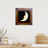 Poster Croissant de Lune souriant (Cuisine)