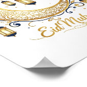 Poster Croissant doré Eid Mubarak (Coin)