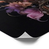 Poster Croissant Fantaisiste en Fleur (Coin)