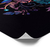 Poster Croissant Floral Luminescent (Coin)