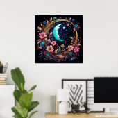 Poster Croissant Floral Luminescent (Bureau à domicile)