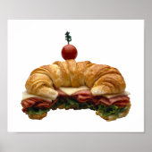 Poster Croissant Sandwich (Devant)
