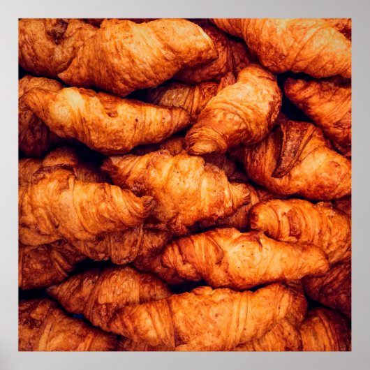 Poster Croissants classiques, vue supérieure (Devant)