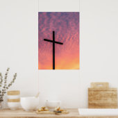 Poster Croix au coucher du soleil (Cuisine)