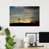 Poster Croix au coucher du soleil (Bureau à domicile)