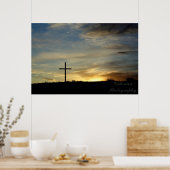 Poster Croix au coucher du soleil (Cuisine)