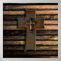 Croix Brown naturelle en bois
