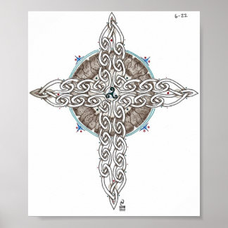 Poster Croix celtique