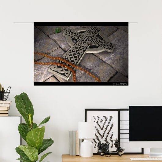 Poster Croix celtique (Bureau à domicile)