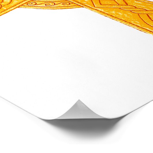 Poster Croix celtique 3 Or (Coin)