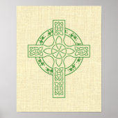 Poster Croix celtique avec anneau Shamrock (Devant)