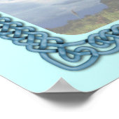 Poster Croix Celtique Bleue Et Nuages (Coin)