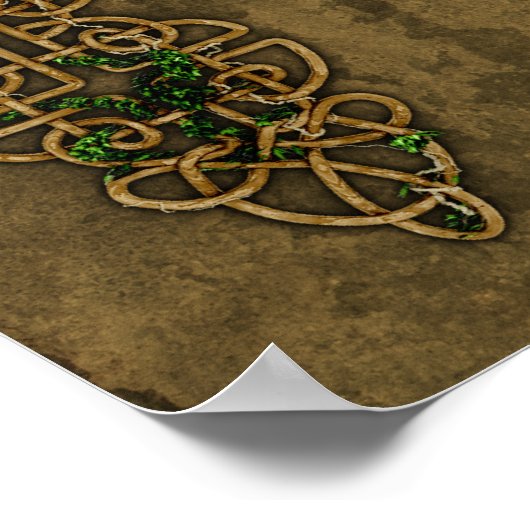 Poster Croix celtique et noeuds croisés (Coin)