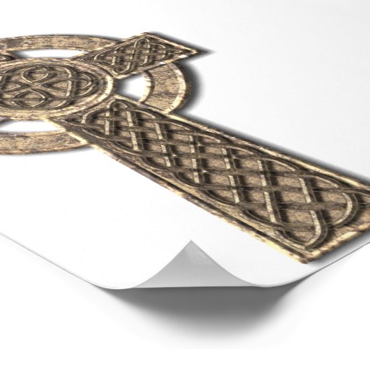 Poster Croix celtique - Pierre (Coin)