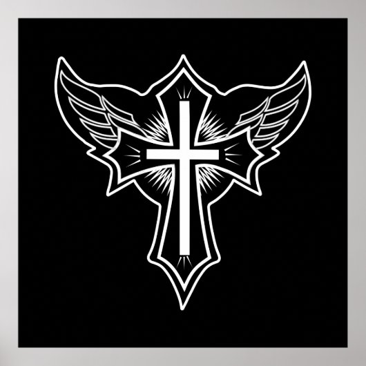 Poster Croix chrétienne (Devant)