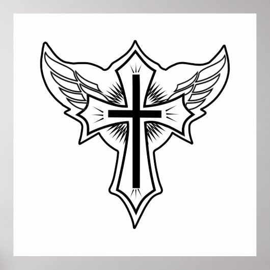 Poster Croix chrétienne (Devant)